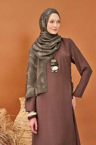 Riva Şal Tencel Bloom Antrasit - Riva Şal - | Silk Home