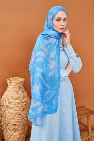 Riva Shawl Tencel Bloom Sky Blue
