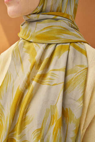 Riva Şal Tencel Bloom Gümüş - Riva Şal - | Silk Home