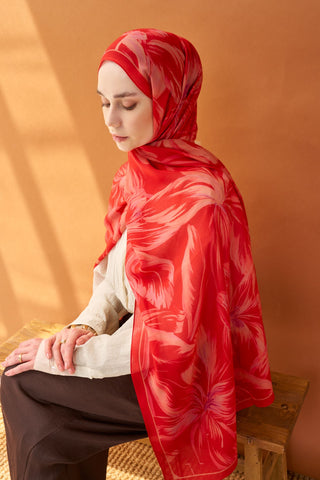 Riva Şal Tencel Bloom Narçiçeği - Riva Şal - | Silk Home