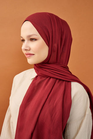 Riva Şal Tencel Bordo - Riva Şal - | Silk Home