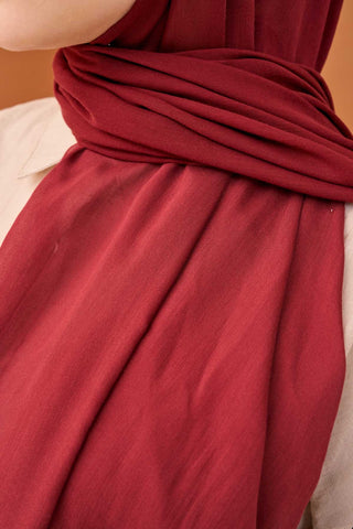 Riva Şal Tencel Bordo - Riva Şal - | Silk Home