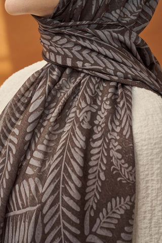 Riva Şal Tencel Boston Fern Antrasit - Riva Şal - | Silk Home