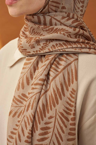 Riva Şal Tencel Boston Fern Vizon - Riva Şal - | Silk Home