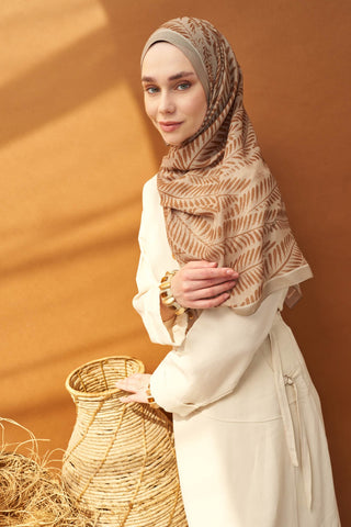 Riva Şal Tencel Boston Fern Vizon - Riva Şal - | Silk Home