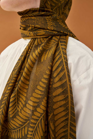 Riva Şal Tencel Boston Fern Зелёный Кофе