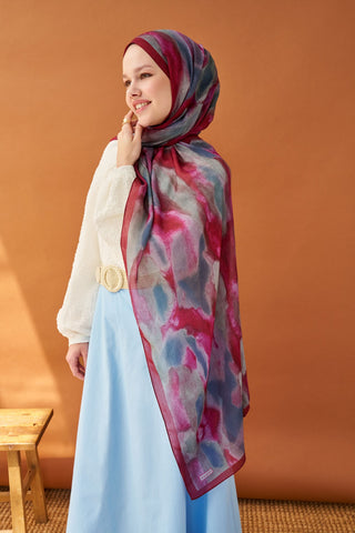 Riva Şal Tencel Cloud Bordo - Riva Şal - | Silk Home