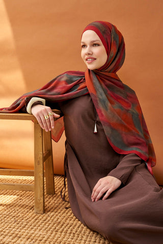 Riva Şal Tencel Cloud Füme - Riva Şal - | Silk Home