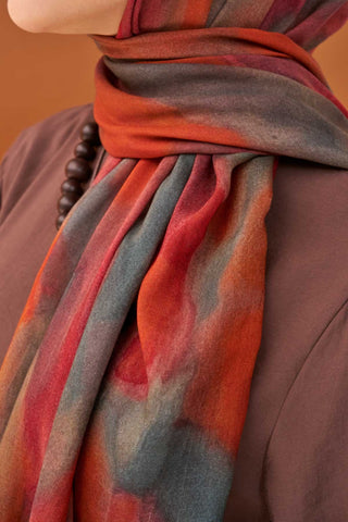 Riva Şal Tencel Cloud Füme - Riva Şal - | Silk Home