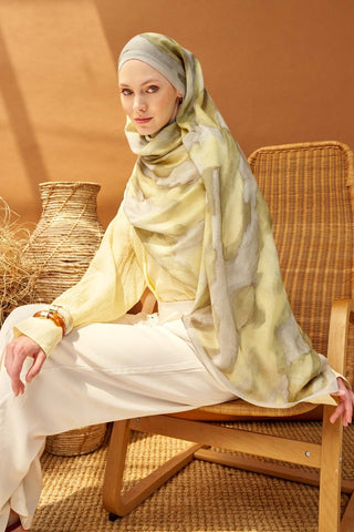 Riva Şal Tencel Cloud Gri - Riva Şal - | Silk Home