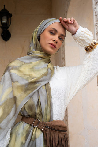Riva Şal Tencel Cloud Gri - Riva Şal - | Silk Home