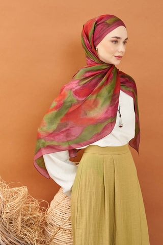 Riva Şal Tencel Cloud Koyu Pembe - Riva Şal - | Silk Home