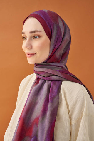 Riva Şal Tencel Cloud Mor - Riva Şal - | Silk Home