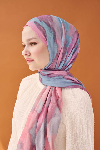 Riva Şal Tencel Cloud Pembe - Riva Şal - | Silk Home