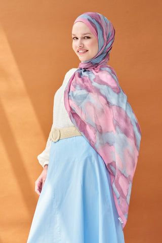 Riva Şal Tencel Cloud Pembe - Riva Şal - | Silk Home