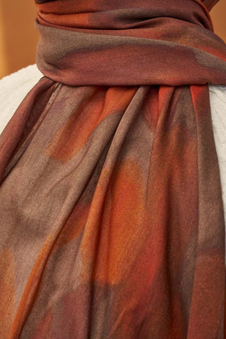 Riva Şal Tencel Cloud Turuncu - Riva Şal - | Silk Home