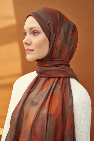 Riva Şal Tencel Cloud Turuncu - Riva Şal - | Silk Home