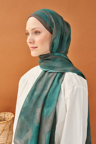 Riva Şal Tencel Cloud Yeşil - Riva Şal - | Silk Home