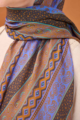 Riva Şal Tencel Ethnic Way Antrasit - Riva Şal - | Silk Home