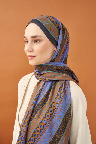 Riva Şal Tencel Ethnic Way Antrasit - Riva Şal - | Silk Home