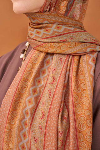 Riva Şal Tencel Ethnic Way Somon - Riva Şal - | Silk Home