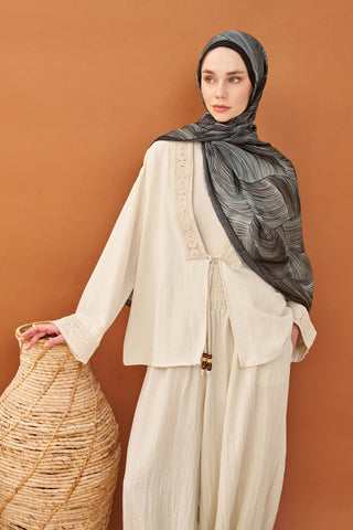 Riva Şal Tencel Flow Acı Kahve - Riva Şal - | Silk Home