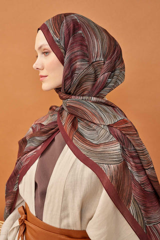 Riva Şal Tencel Flow Bordo - Riva Şal - | Silk Home