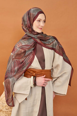 Riva Şal Tencel Flow Bordo - Riva Şal - | Silk Home