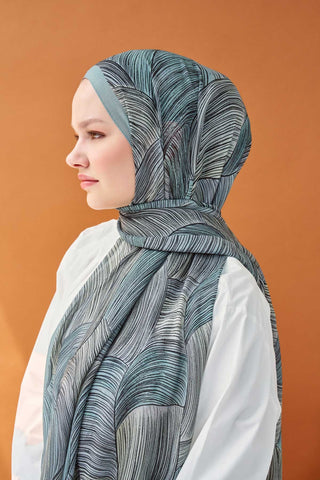 Riva Şal Tencel Flow Buz Mavisi - Riva Şal - | Silk Home
