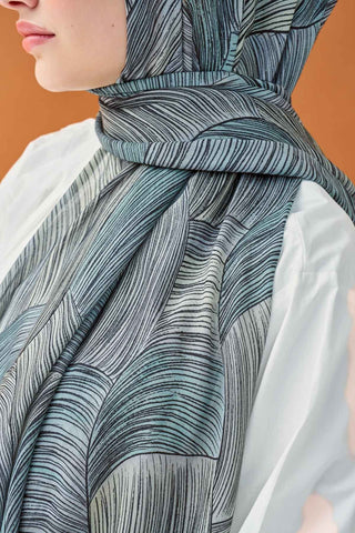 Riva Şal Tencel Flow Buz Mavisi - Riva Şal - | Silk Home