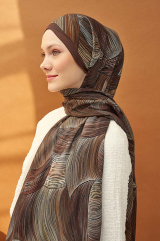 Riva Şal Tencel Flow Çikolata Kahve - Riva Şal - | Silk Home