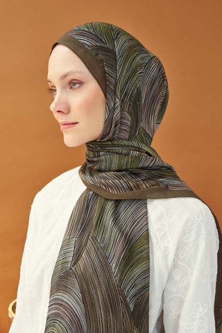 Riva Şal Tencel Flow Kahverengi - Riva Şal - | Silk Home