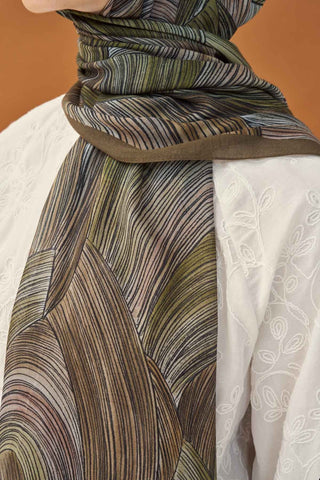 Riva Şal Tencel Flow Kahverengi - Riva Şal - | Silk Home