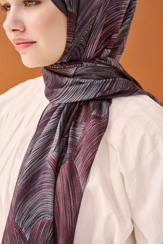 Riva Şal Tencel Flow Koyu Mor - Riva Şal - | Silk Home