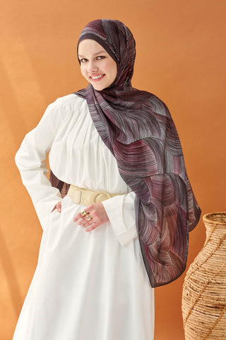 Riva Şal Tencel Flow Koyu Mor - Riva Şal - | Silk Home