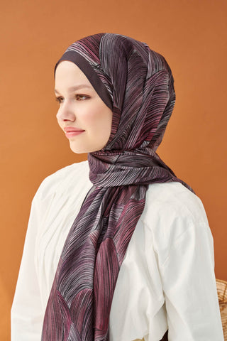 Riva Şal Tencel Flow Koyu Mor - Riva Şal - | Silk Home