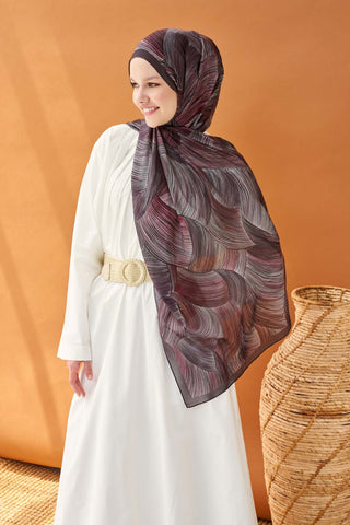 Riva Şal Tencel Flow Koyu Mor - Riva Şal - | Silk Home