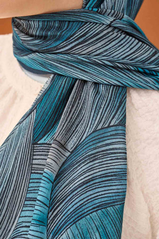 Riva Şal Tencel Flow Mavi - Riva Şal - | Silk Home