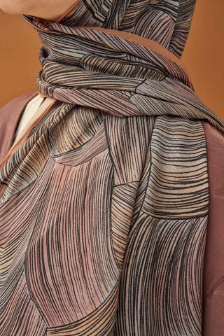 Riva Şal Tencel Flow Somon - Riva Şal - | Silk Home