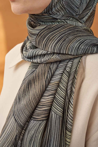 Riva Şal Tencel Flow Sütlü Kahve - Riva Şal - | Silk Home