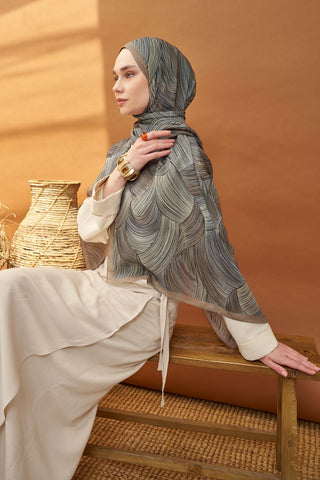 Riva Şal Tencel Flow Sütlü Kahve - Riva Şal - | Silk Home