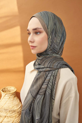 Riva Şal Tencel Flow Sütlü Kahve - Riva Şal - | Silk Home