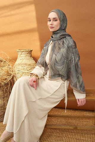Riva Şal Tencel Flow Sütlü Kahve - Riva Şal - | Silk Home