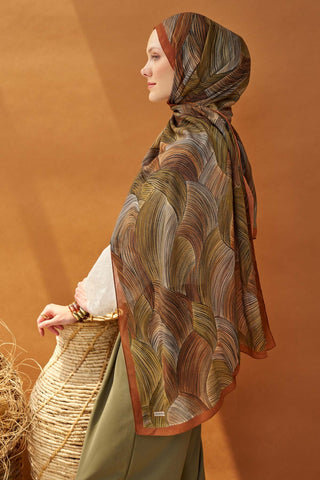 Riva Şal Tencel Flow Taba - Riva Şal - | Silk Home