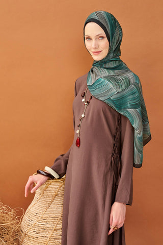 Riva Şal Tencel Flow Turkuaz - Riva Şal - | Silk Home