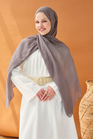 Riva Şal Tencel Koyu Gri - Riva Şal - | Silk Home