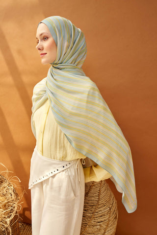 Riva Şal Tencel Line Bebe Mavisi - Riva Şal - | Silk Home