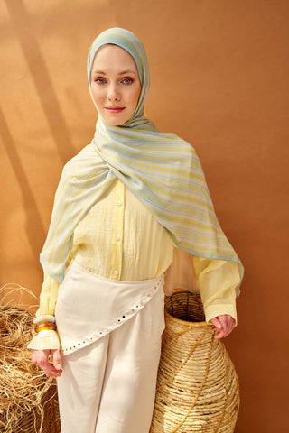 Riva Şal Tencel Line Bebe Mavisi - Riva Şal - | Silk Home