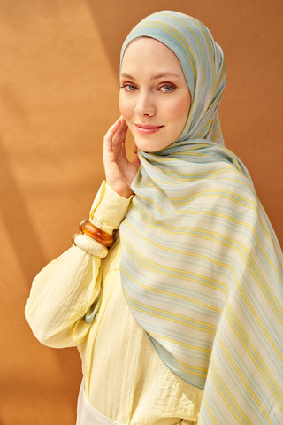 Riva Şal Tencel Line Bebe Mavisi - Riva Şal - | Silk Home