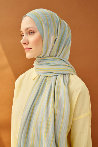 Riva Şal Tencel Line Bebe Mavisi - Riva Şal - | Silk Home
